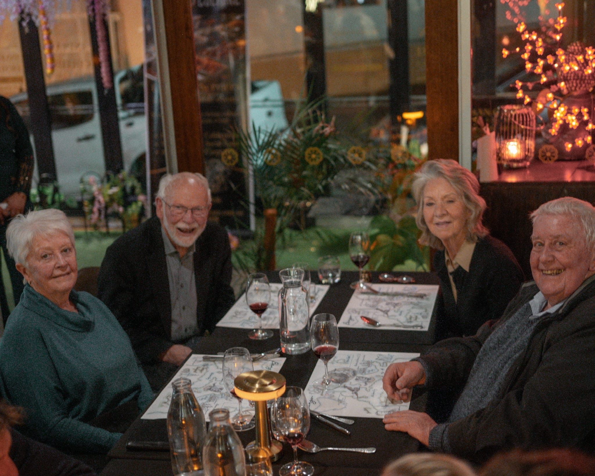 A group dining together in the private dining area at Indian Culture, Salamanca Hobart